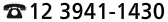 Telefone: 12 3941-1430